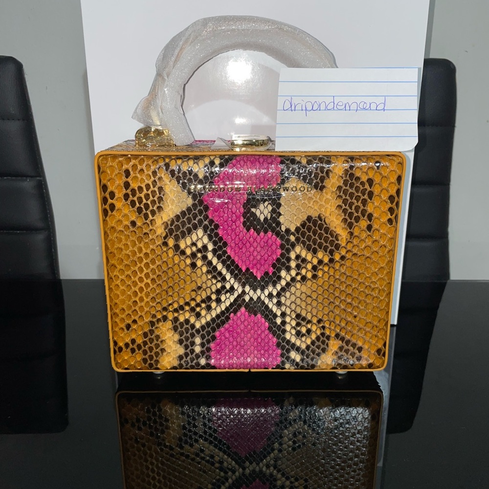 Brandon Blackwood Fuschia Snakeskin Kendrick Trunk - Picture 1 of 9